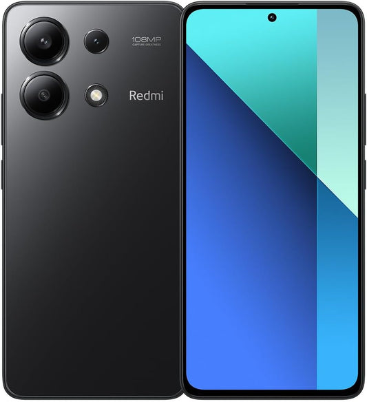 Xiaomi Redmi Note 13 (Midnight Black 8GB RAM, 256 Storage) - Super-clear 108MP triple camera |120Hz FHD+AMOLED display | Immersive viewing with ultra-thin bezels